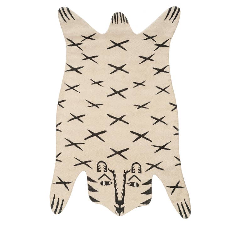 Indaba Trading - Wholesale Area Rug - Kids & Baby - White Tiger Knit Rug