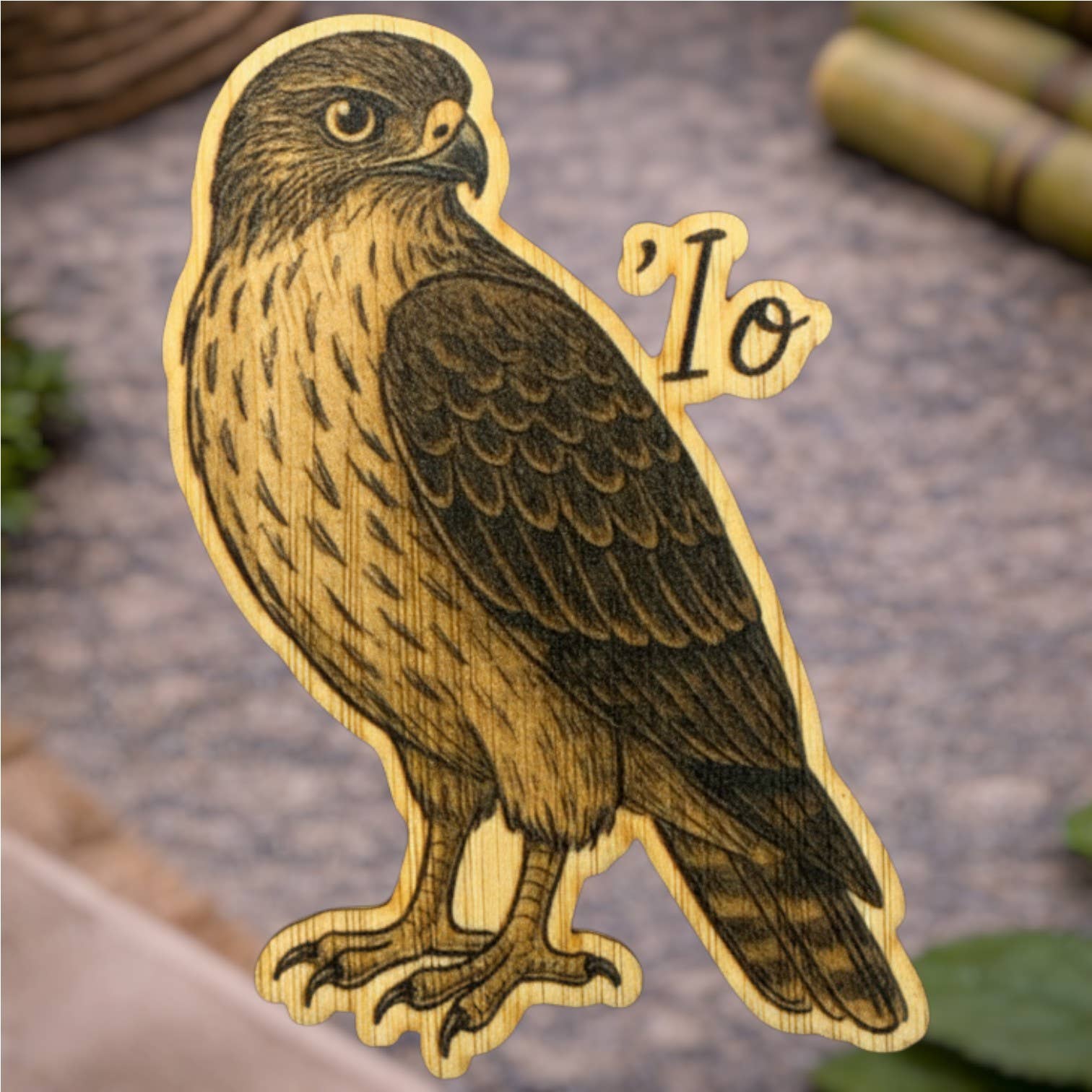 Bamboo Wood Stickers – wholesale Sticker – 'Io (Hawk)0
