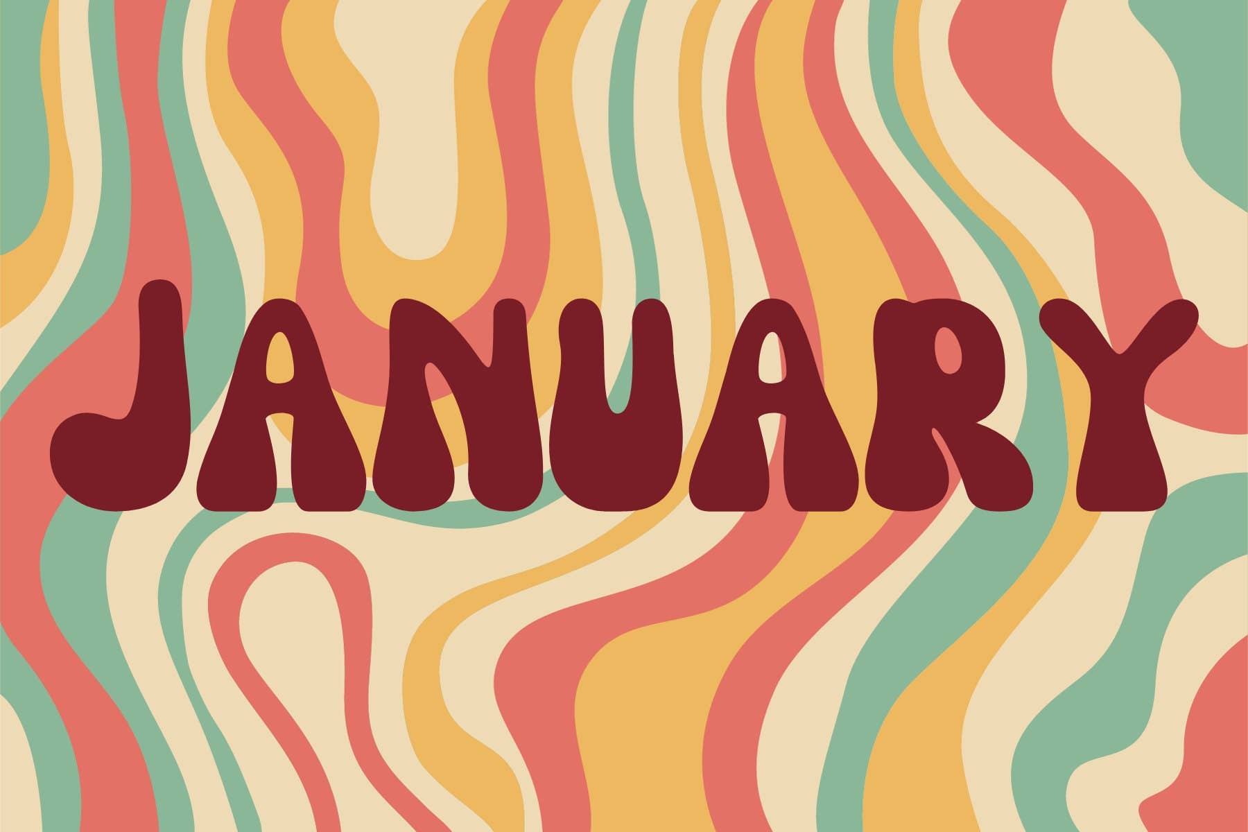 Piles of Postcards - Wholesale Postcard - Happy January Postcard - Retro0