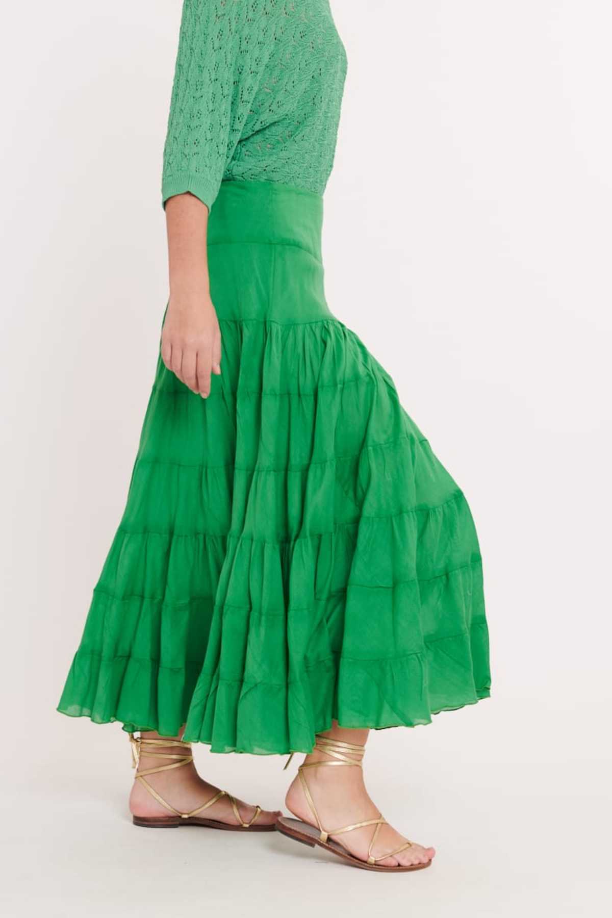 DERHY - Wholesale Skirt - Women's - FLAMENCO plain cotton long skirt7