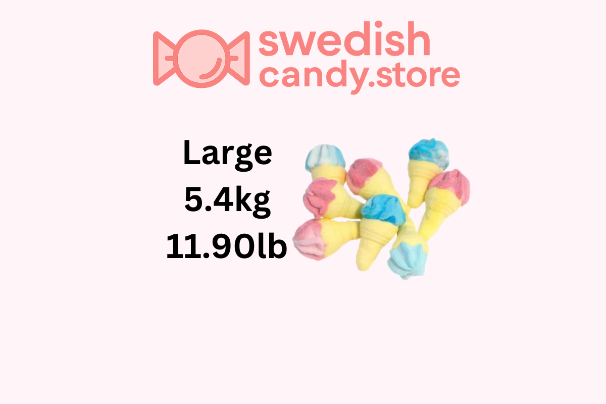 Swedish Candy.Store - Swedish Candy - Wholesale Gummy - Swedish Candy-Foam Ice Cream Cones 0.9kg/1.98lb2