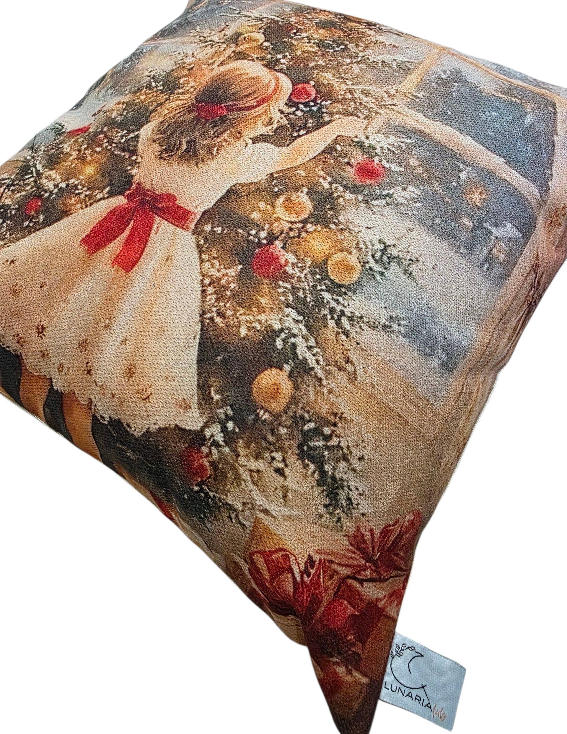 Lunaria Lab – wholesale Dekorativ kudde – Vintage Christmas Family kuddfodral11