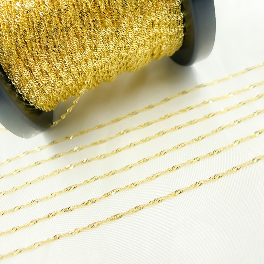 Jewels & Chains - Wholesale Link & Chain Necklace - 028G2SLMSIT2byFt. 14k Solid Gold Singapore Chain4