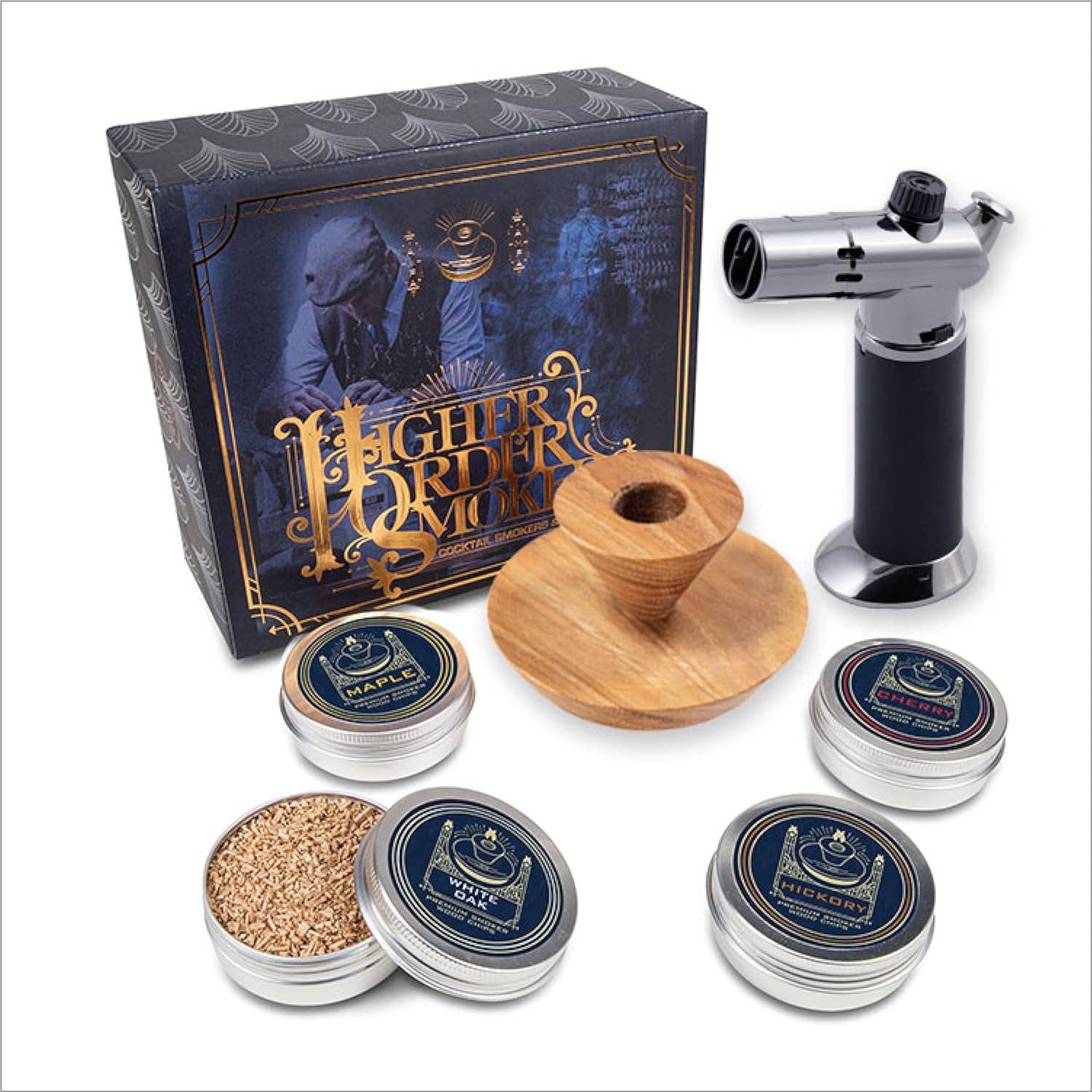 Higher Order Smokers - Vente Boîtes à cigares/accessoires pour cigares - Kit de démarrage Cherry Drink Smoker avec torche7