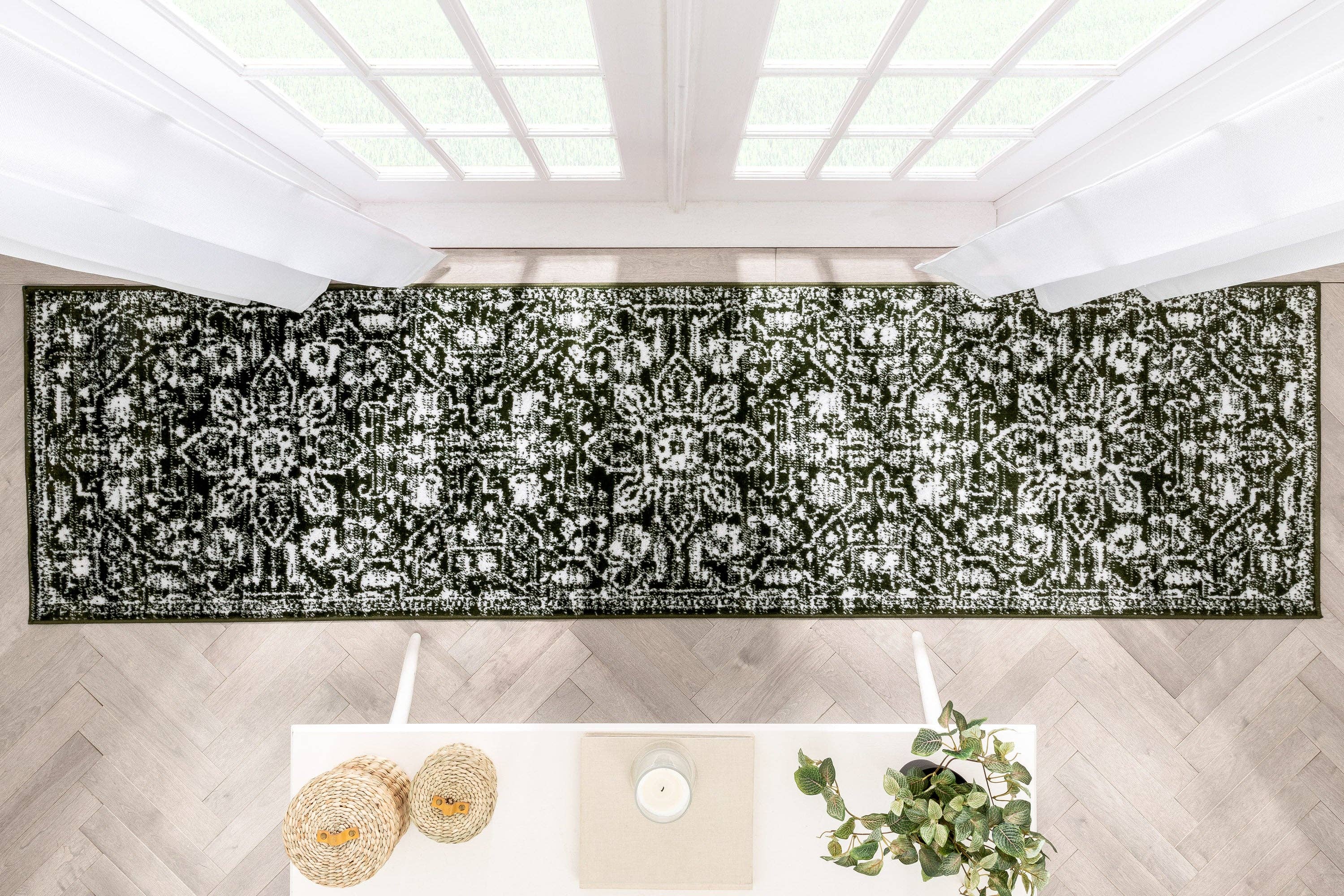 Well Woven - Venta al por mayor Alfombra pequeña - Alfombra suave Disa Vintage Medallion Green de Chill Rugs11