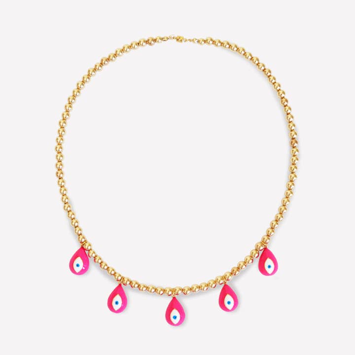 RANIA EYE NECKLACE 6MM for wholesale by 22 Jewelry