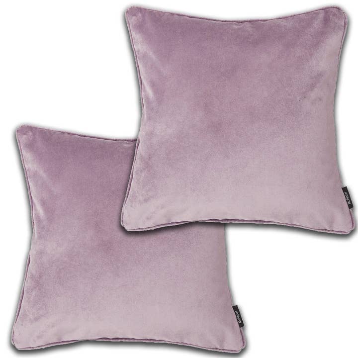 Mcalister textiles - Venta al por mayor Funda de cojín - Juegos de cojines de terciopelo morado lila mate 43 cm x 43 cm