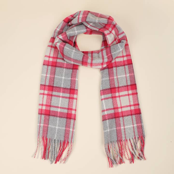 Fashion City - Wholesale Scarf - Women's - Classic Tartan Plaid Cashmere Feel Scarf 21