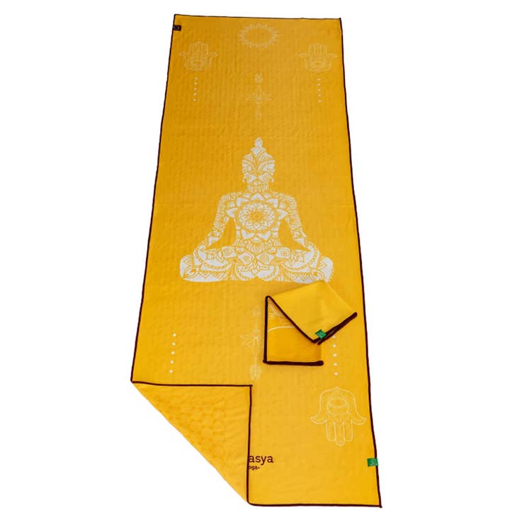 Divasya - Wholesale Yoga Towel - Yoga Towel Set | 1 Yoga Towel with Silicone Honeycomb Structure & 1 Face Towel | in 6 Colors