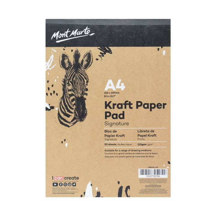Kraft Paper Pad Signature A4 50 Sheets for wholesale by Mont Marte Usa, Inc.