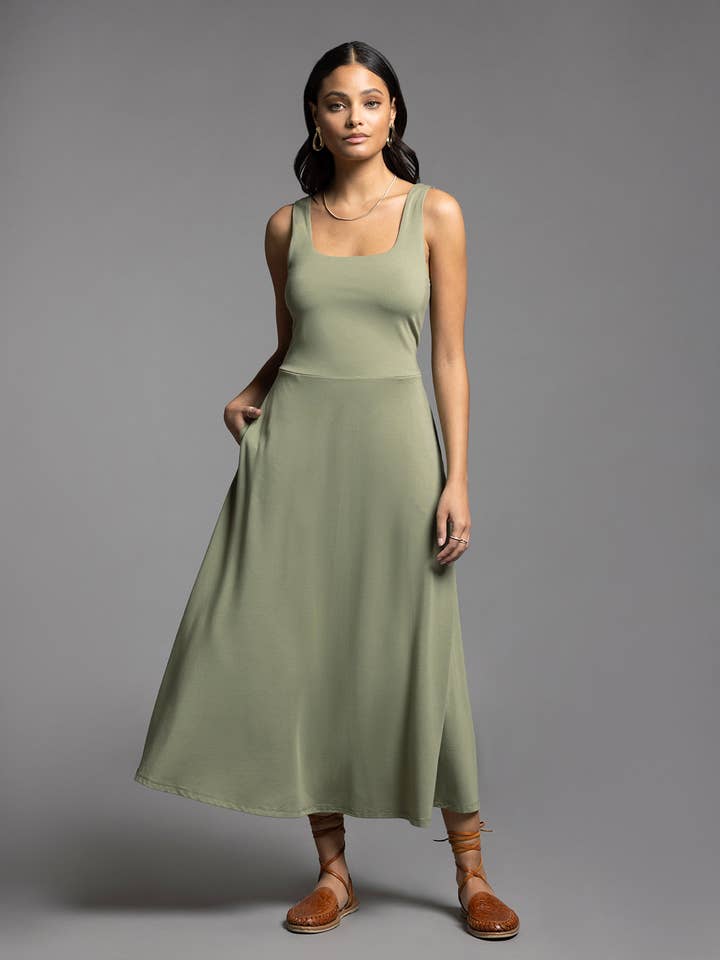 Weekend Los Angeles - Wholesale Dress - Women's - Square Neck Maxi Dress - TORI DRESS