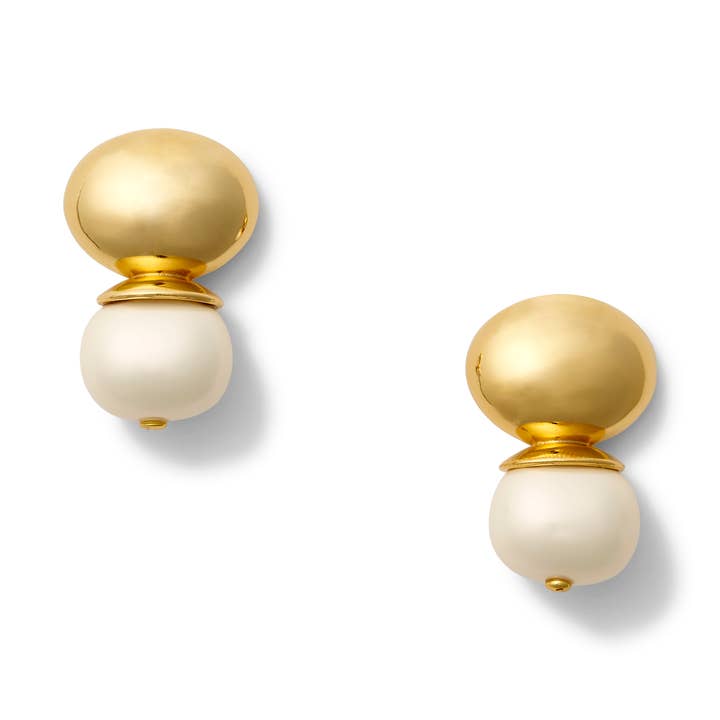 Pebble Pearl Orb Earring for wholesale by CC & Co by Catherine Canino