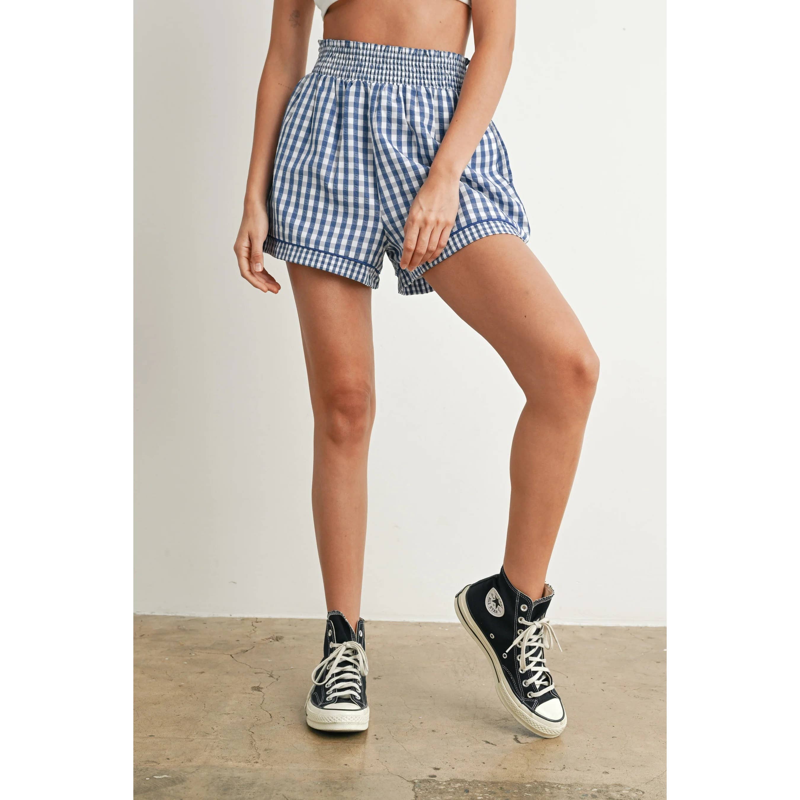 Apolline - Wholesale Shorts - Women's - Garterized Gingham Shorts Classic Charm Effortless Comfort2