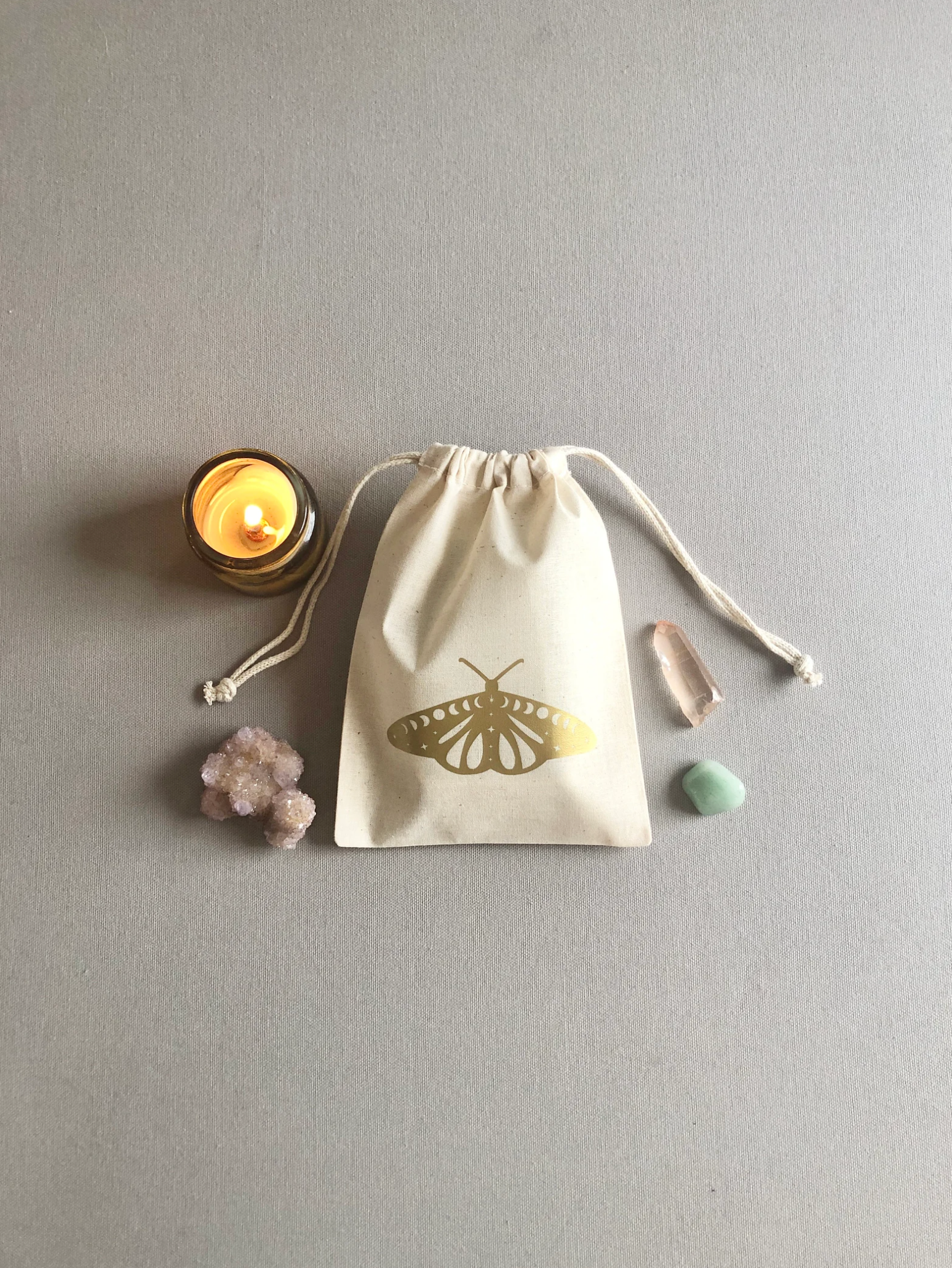 Wishcraft Goods - Wholesale Pouch - Women's - Cosmic Moth Drawstring Pouch for Tarot Cards and Crystals5