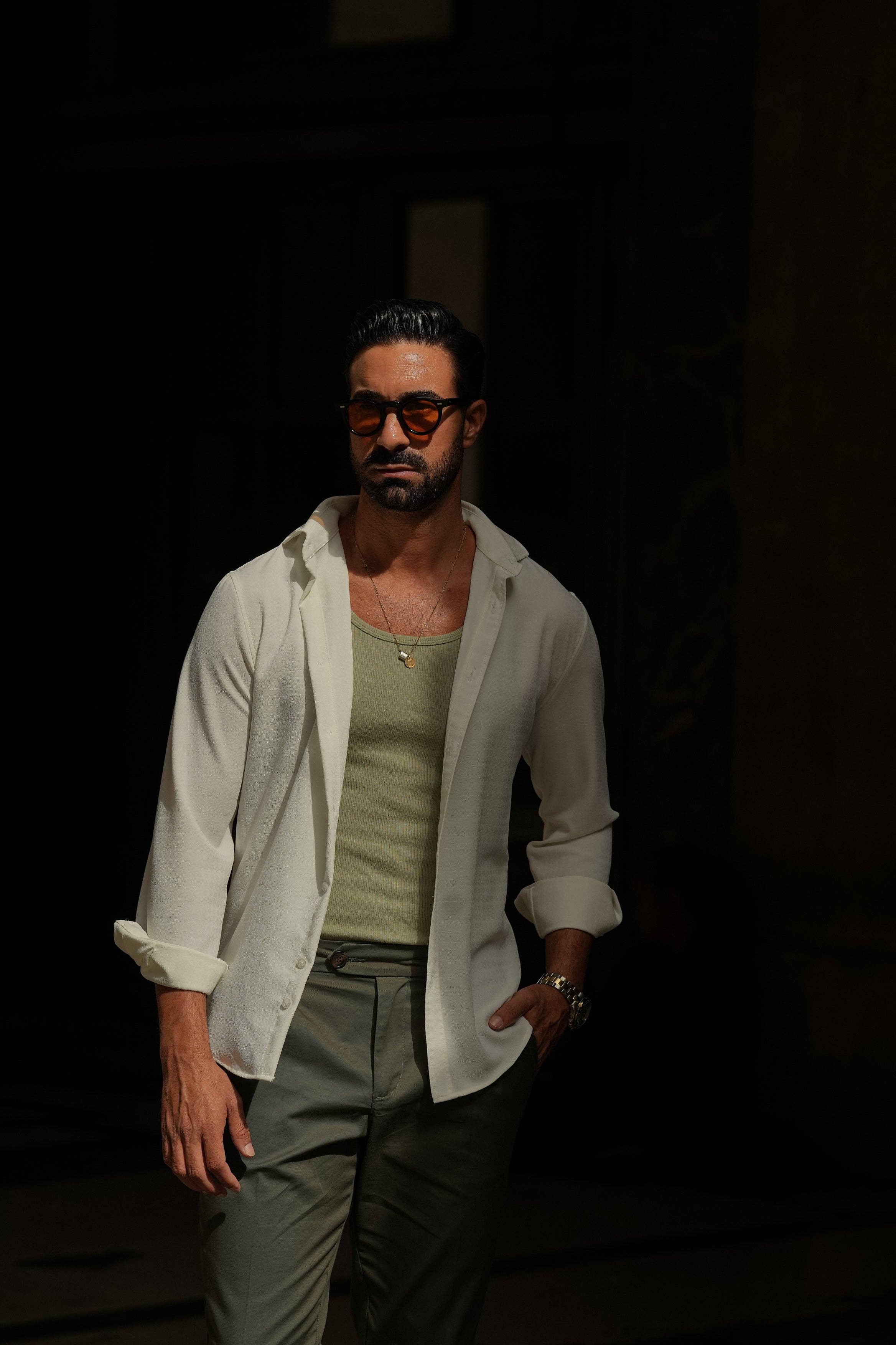 DONATO - Wholesale Overhemd met knopen - Heren - PARELELASTIEK1