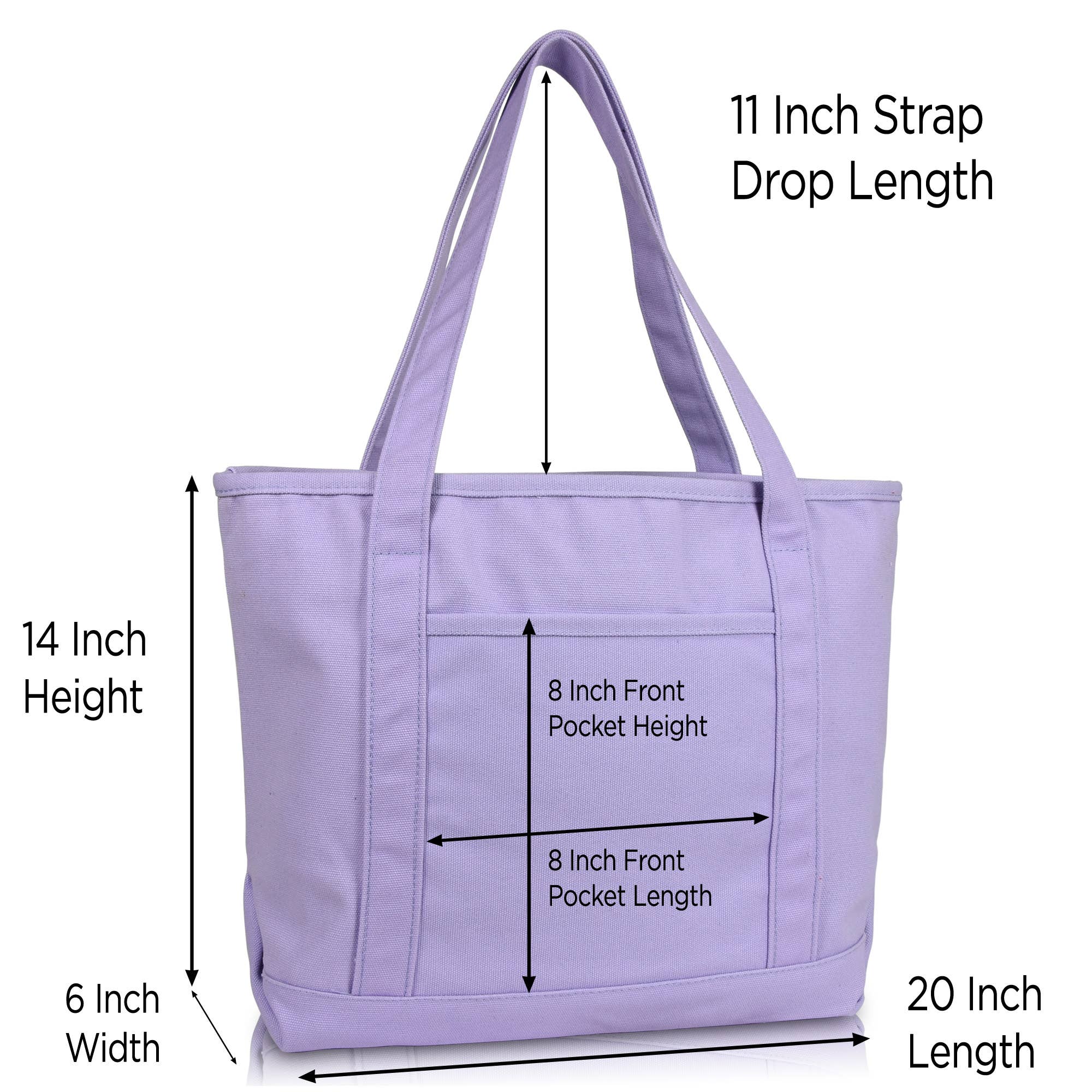 Dalix – wholesale Tote bag – Women's – DALIX 20" Solid Color Cotton Canvas Shopping Tote Bag11