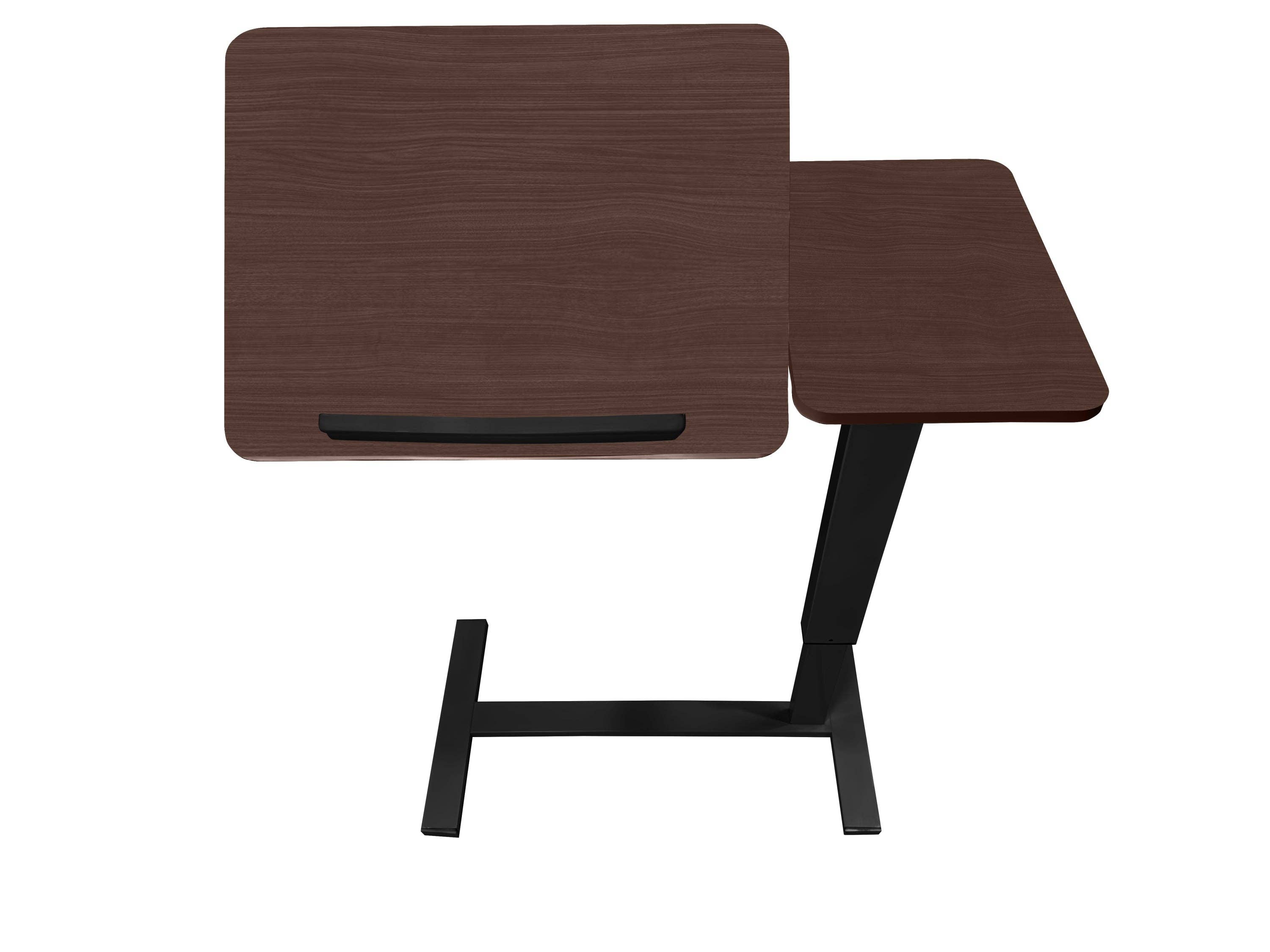 39F Inc. - Wholesale Side Table - Adjustable Overbed Laptop Table with Wheels Walnut Finish12