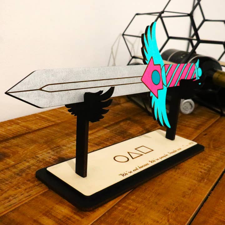 Real Size Wooden Squid Game Knife with Display Stand Gift for wholesale by Herbs&Belles