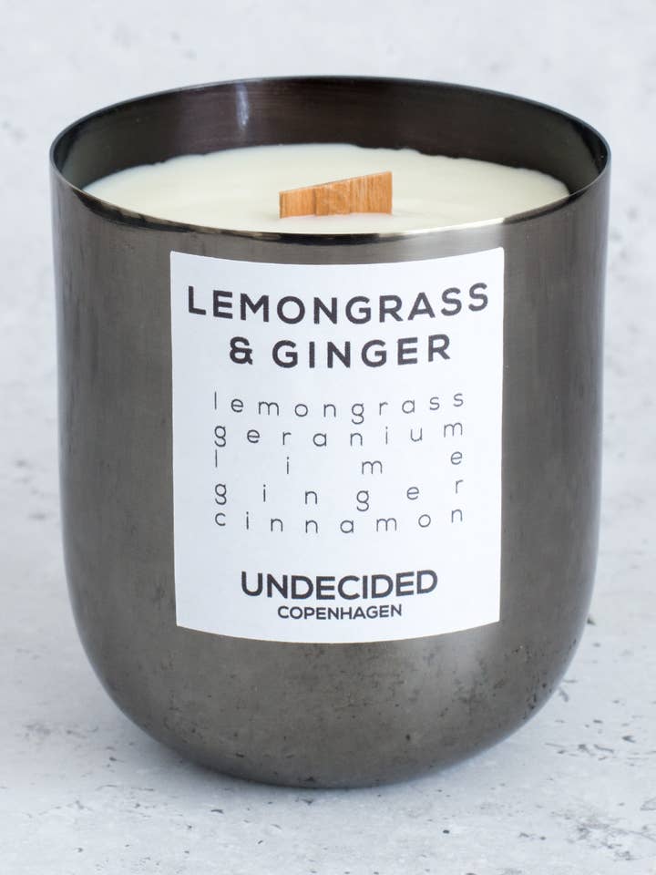 Scented Soy Wax Candle Lemongrass & Ginger 280g for wholesale by Undecided Copenhagen