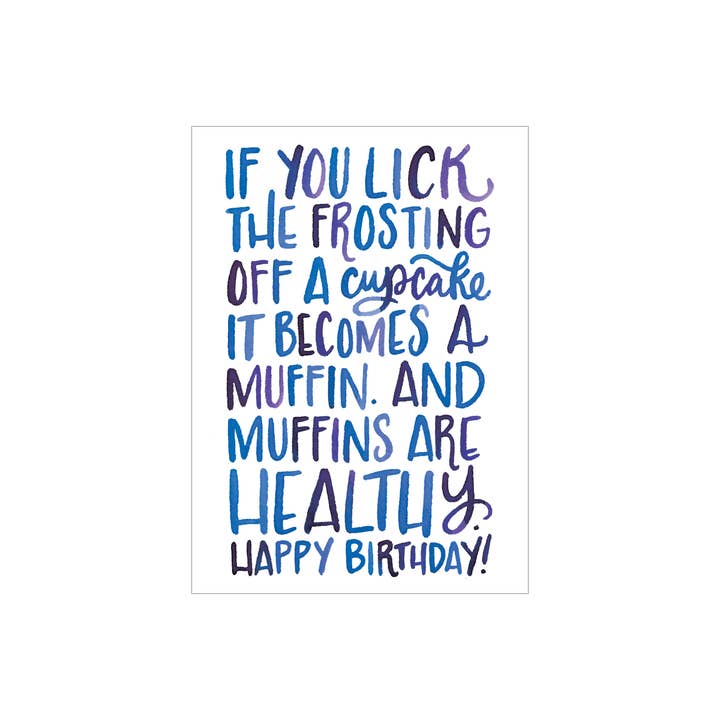Muffin Birthday wenskaart voor wholesale door Katie Elizabeth Lettering