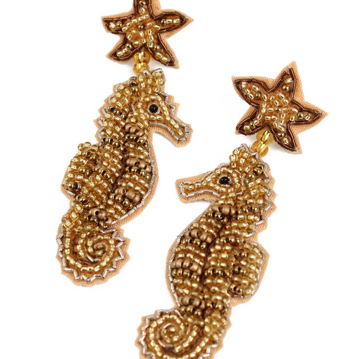 My Doris – wholesale Dangle earrings – GOLD SEAHORSE EARRINGS