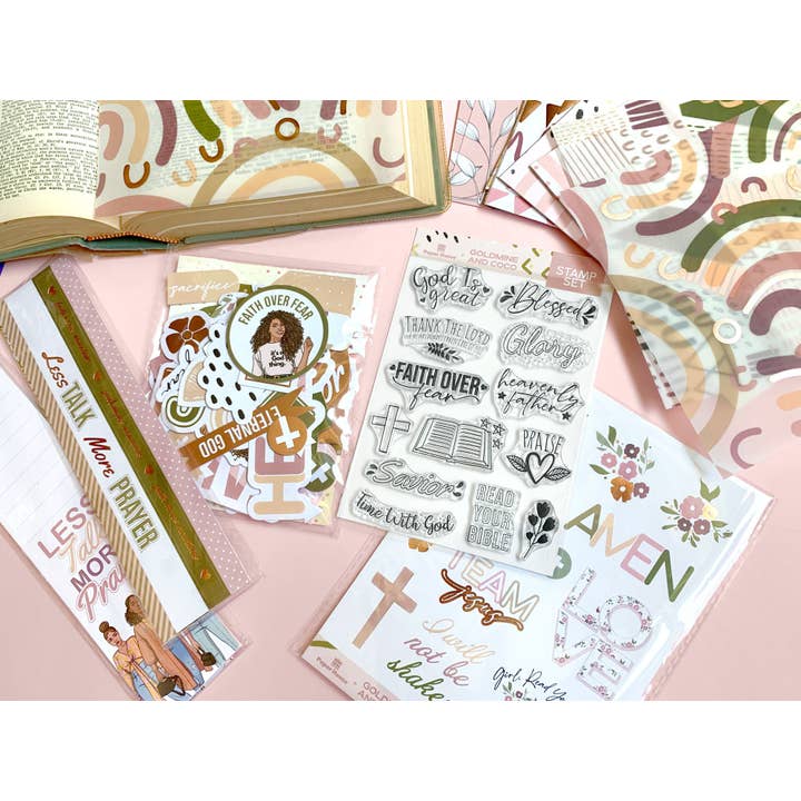 Paper House Productions - Wholesale DIY Craft Kit - Bible Journaling Kit - Goldmine & Coco Collab0