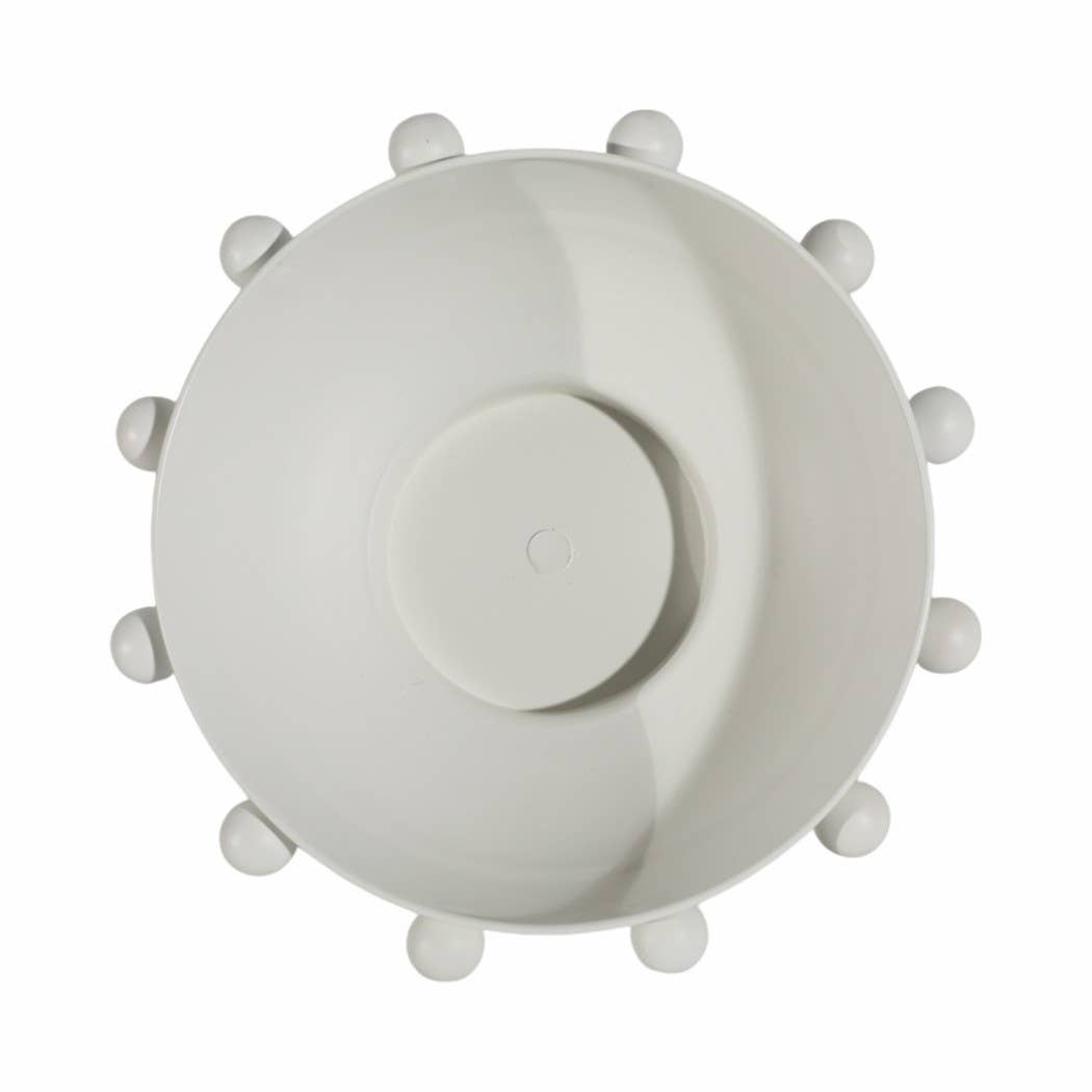 Sagebrook Home - Wholesale Decorative Plate/Dish/Bowl - Decorative Bowl - White Iron/Fir Wood Hobnail, 11 in.8