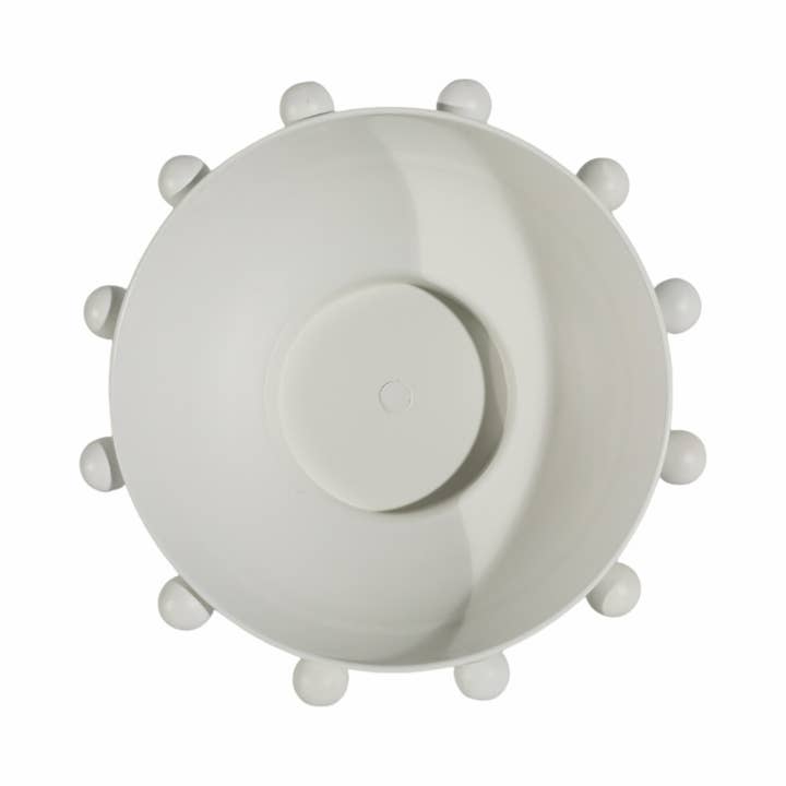 Sagebrook Home - Wholesale Decorative Plate/Dish/Bowl - Decorative Bowl - White Iron/Fir Wood Hobnail, 11 in.8