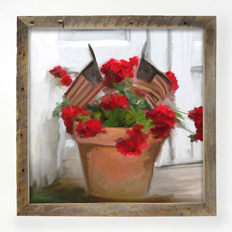 ginger blue - Wholesale Art Print - Geraniums with Flags5