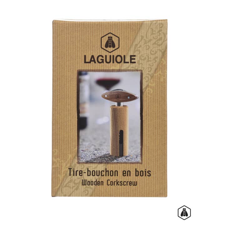 Laguiole – Großhandel Flaschenöffner/Korkenzieher – LAGUIOLE- Korkenzieher mit drehbarem Holzgriff