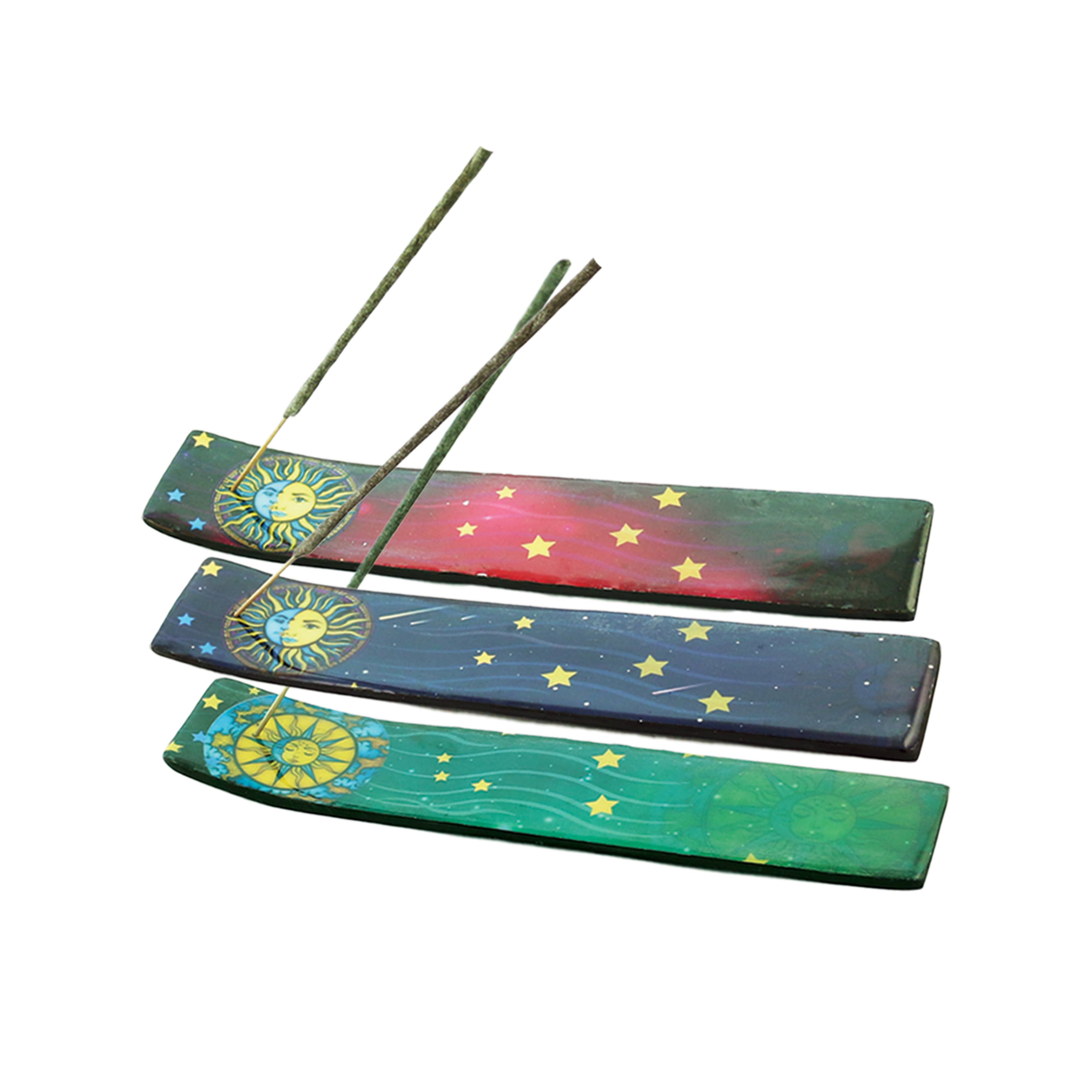 Designs by Deekay Inc. – wholesale Incense holder – Wooden Incense Burner (11 in.) - Celestial (Assorted)