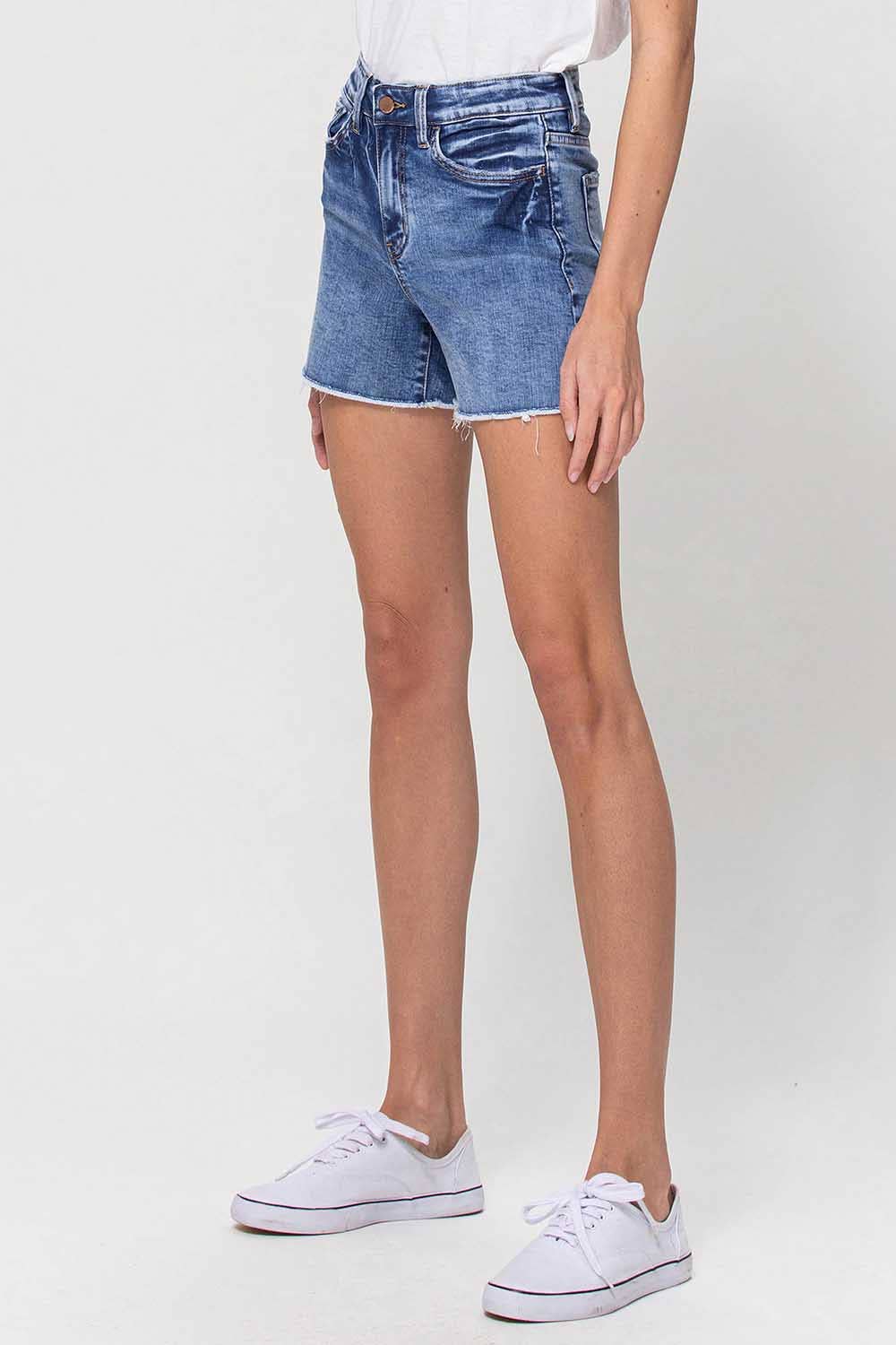 INSTANTANEOUS HIGH RISE STRETCH DENIM SHORTS F4694 for wholesale on Faire3