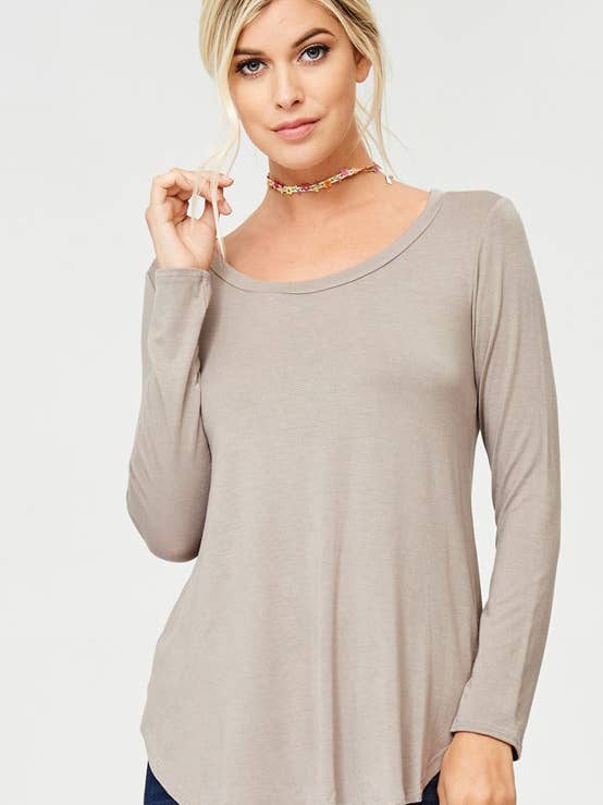 A.gain - Wholesale Tunic - Women's - 10183LP07 PLUS SIZE SCOOP NECK LONG SLEEVE TOP11