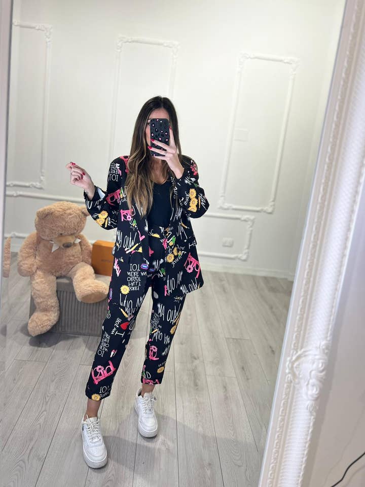 2674 - Printed blazer pants for wholesale by SOGGO