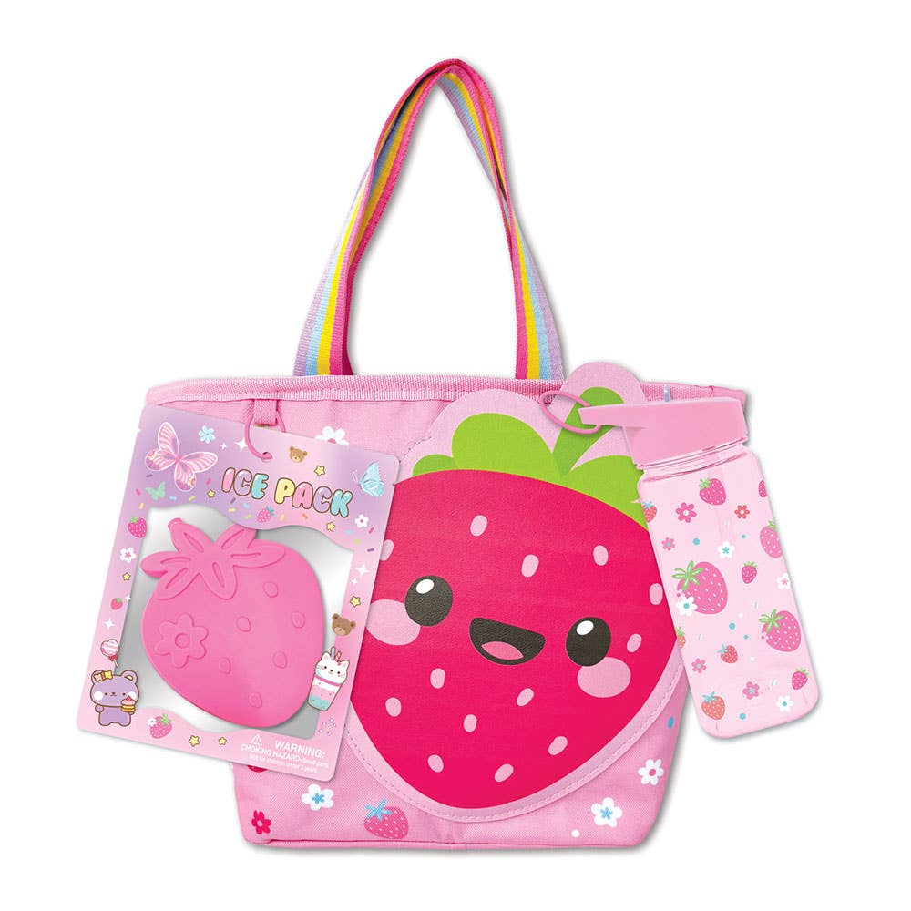 Sensibling Corp. - Wholesale Lunch Bag/Box - Kids - 3PCS - HOT FOCUS Kids Strawberry Lunch Essentials4