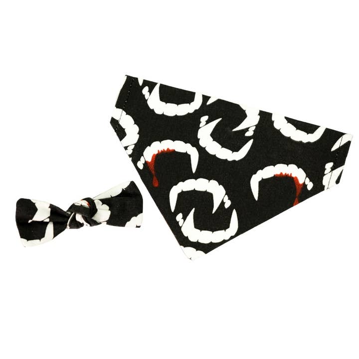 Bandana e fiocco per animali da vampiro che si illumina al buio per la vendita all'ingrosso da parte di Pawsta N Furballs