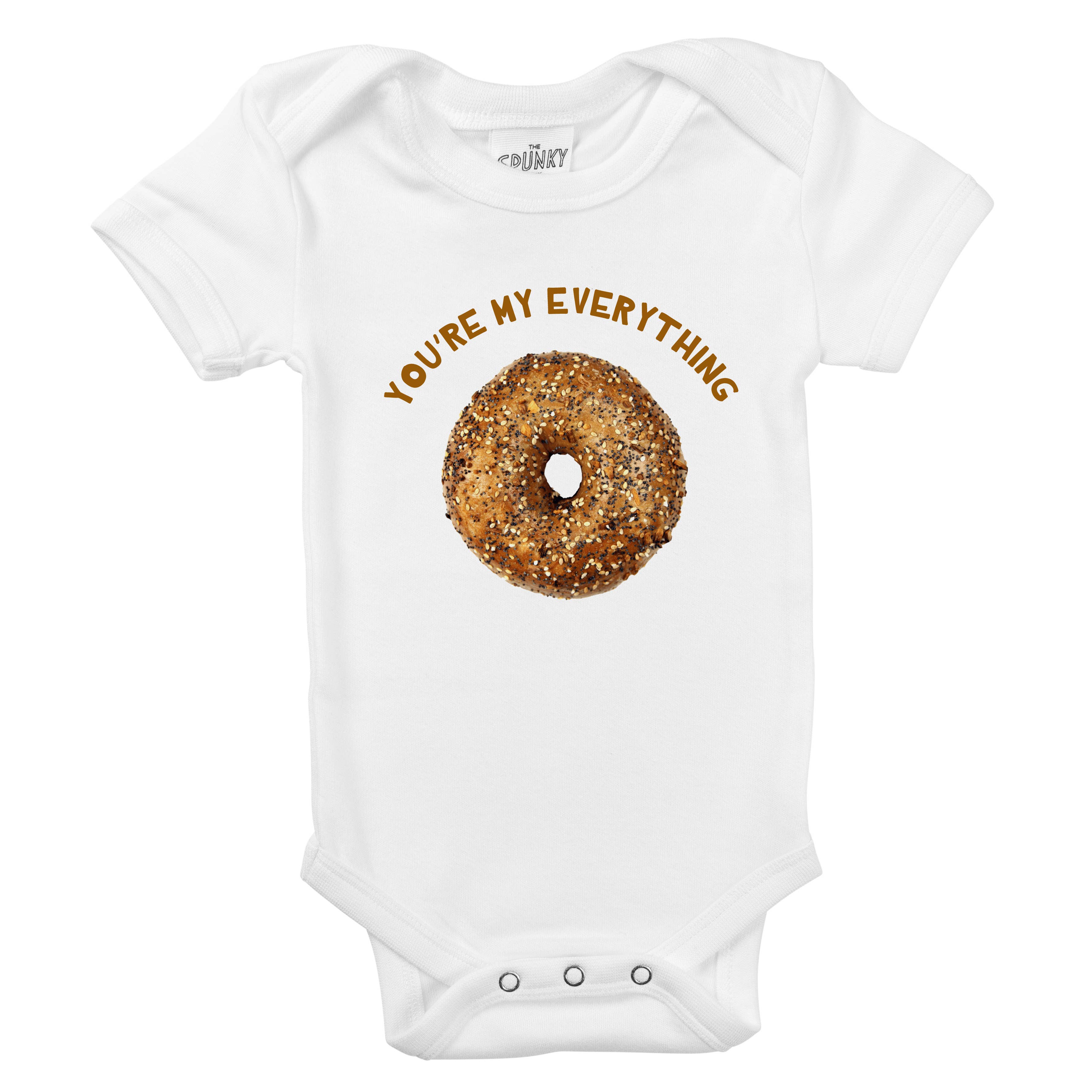 Spunky Stork - Wholesale Screen Printed T-Shirt - Kids - You Are My Everything Bagel Funny Organic Baby Toddler Shirt2