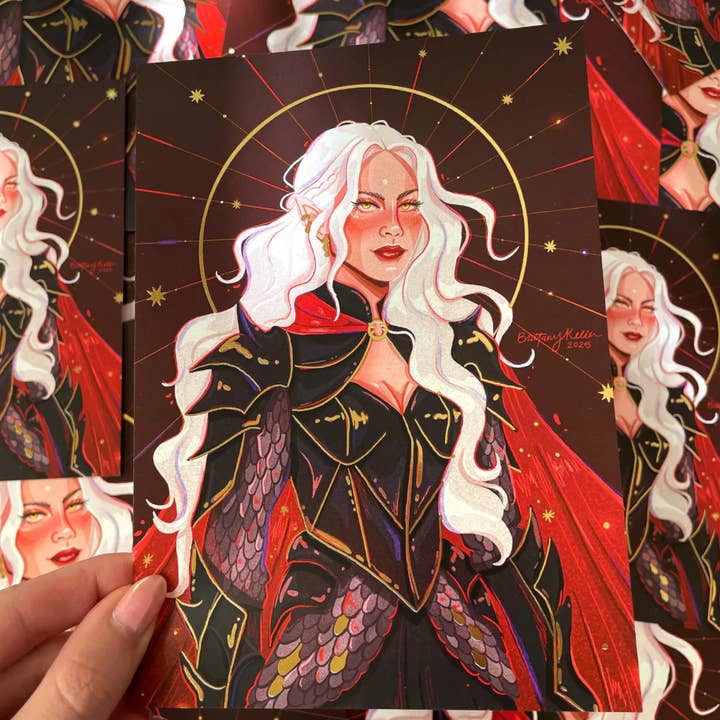 Brittany Keller Art - Wholesale Art Print - Manon Gold Foil Print 4