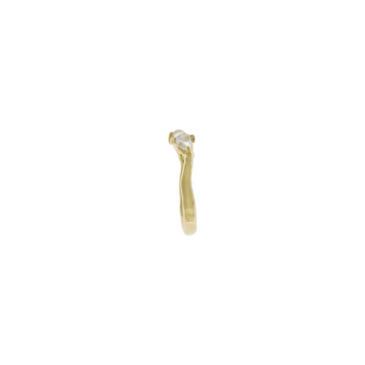 Lupine Lane Co. - Wholesale Multi-Stone Ring - Organic Moonstone and White Sapphire Ring - Gold
