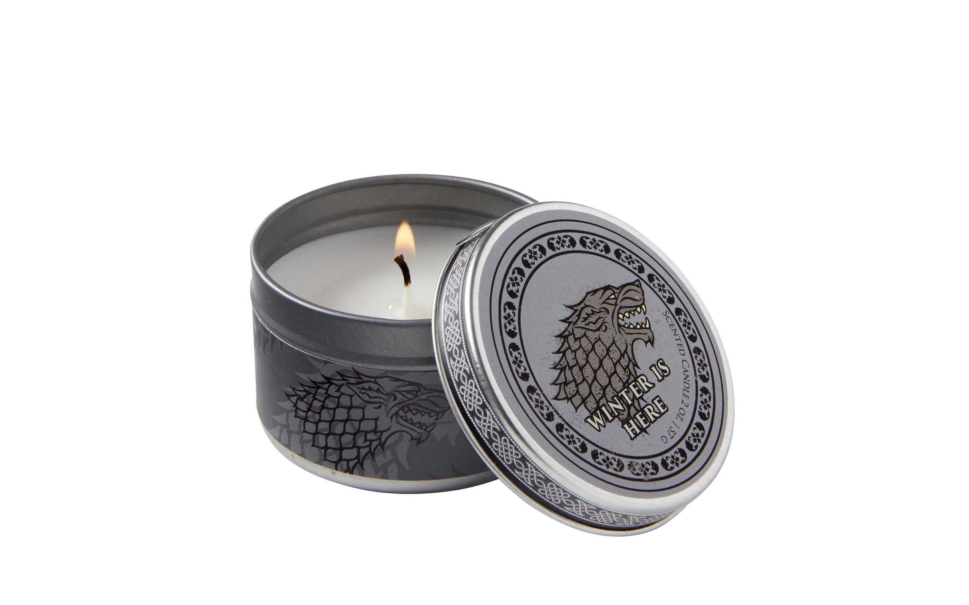 Insight Editions - #1 Pop Culture Publisher - Wholesale Travel Candles - Game of Thrones: House Stark Scented Candle (2 oz. - Frosted Pine)