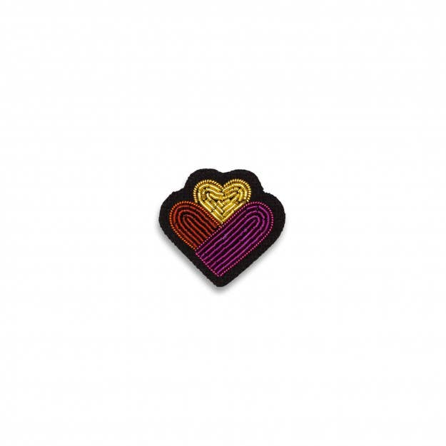 Handbestickte Brosche - Mini-Herzen Familie für den Großhandel von Macon & Lesquoy