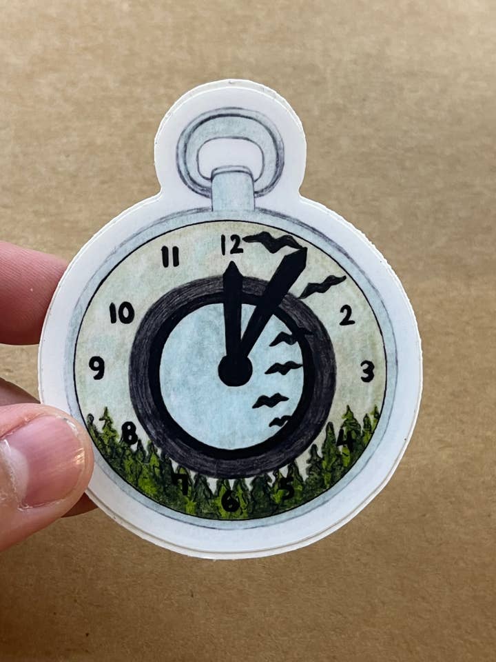 Pocket Watch Time Sticker for wholesale by ON THE GO Studio