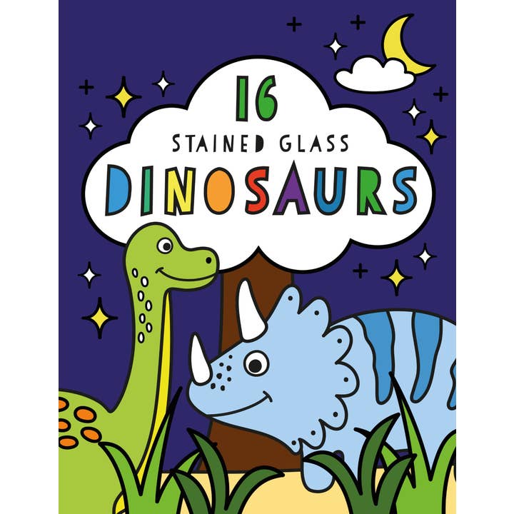 EDC Publishing - Wholesale Coloring Book - Kids & Baby - Stained Glass Coloring: Dinosaurs