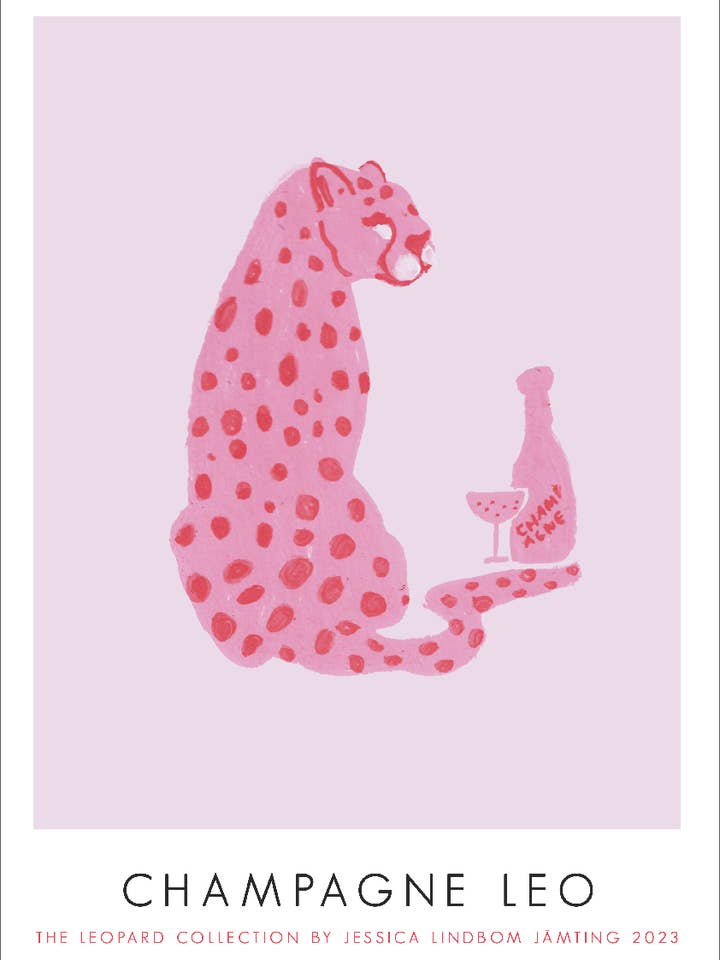Pink Champagne Leo - Optegnelser af Jessica Jämting for engroshandel hos Jessica Jämting Art