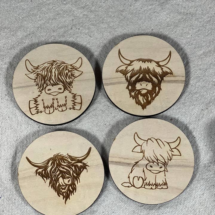 Highland Cow magnet set for wholesale by Thompsons Handmade Country LLC