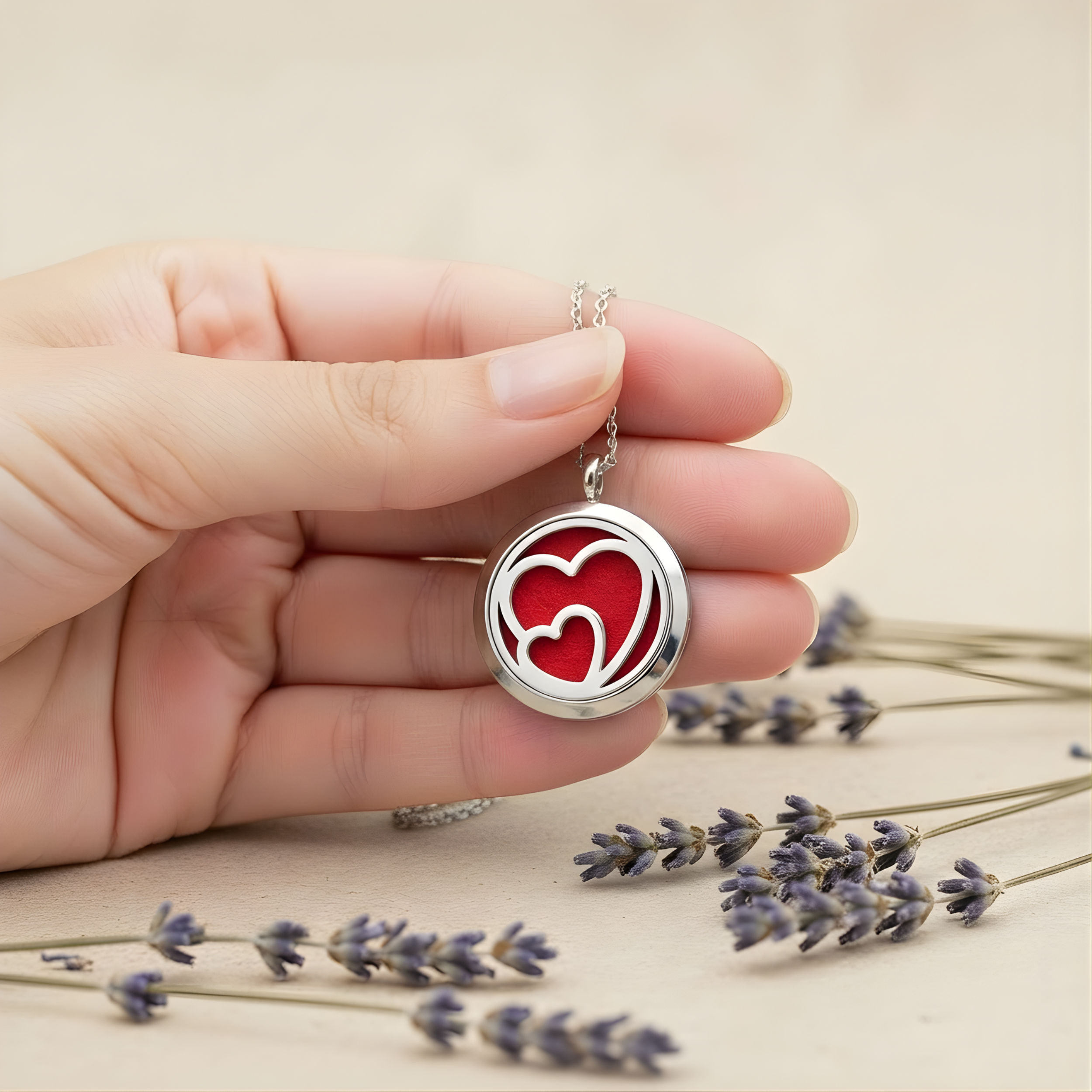 Matrix Aromatherapy - Wholesale Aromatherapy Necklace - Hearts Essential Oil Diffuser Necklace5