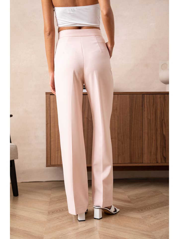 Attentif Paris – wholesale Byxor - Dam – Solid raka byxor med hög midja67