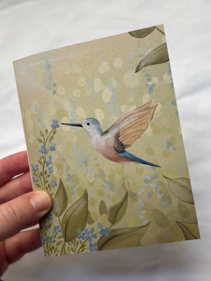 Hummingbird wenskaart voor wholesale door Megan Lindsey Illustration