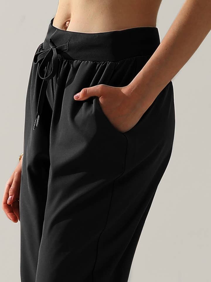 NINEXIS - Wholesale Pants - Women's - CWBLP423_Elastic Band Waist With Side Pocket Pants6