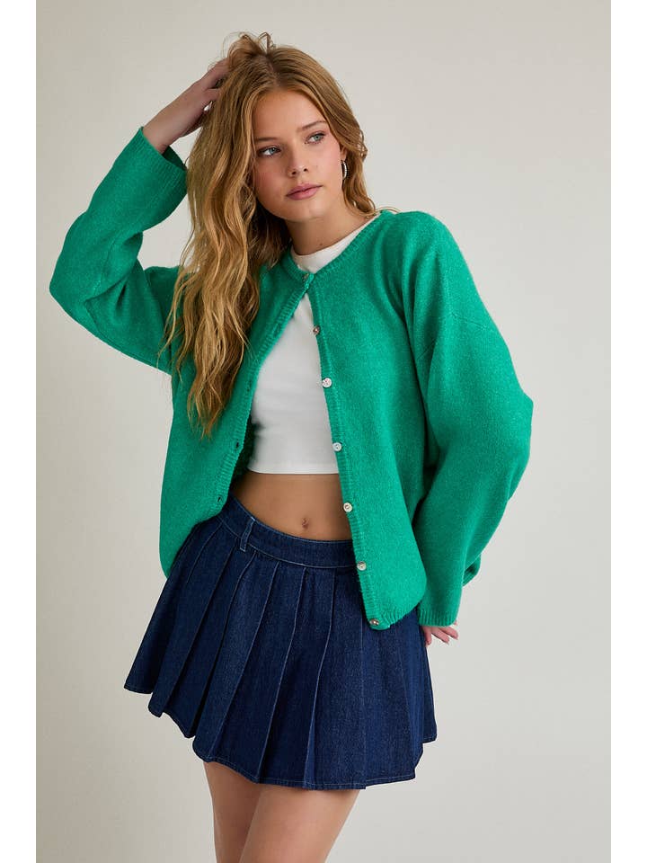 LE LIS - Wholesale Cardigan - Women's - LONG SLEEVE CREW NECK SWEATER CARDIGAN72